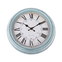 Sconto Nástenné hodiny STRIPES modrá/biela, ⌀ 31 cm