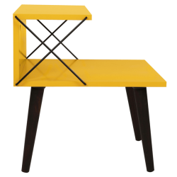 Sconto Nočný stolík CROSS antracitová