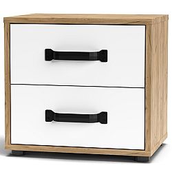 Sconto Nočný stolík MOSSO MO1 dub craft/biela