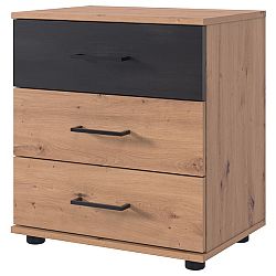 Sconto Nočný stolík STACIE grafit/dub artisan