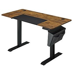 Sconto Pracovný stôl DESK 2 hnedá/čierna