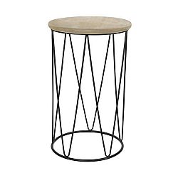 Sconto Prístavný stolík AIDEN drevo/kov, ⌀ 40 cm