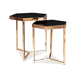 Sconto Prístavný stolík MALUS čierna/zlatá