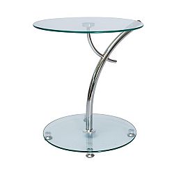 Sconto Prístavný stolík MENO sklo/chróm