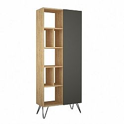 Sconto Regál/knižnica PICADILLY JEDDA biela/dub