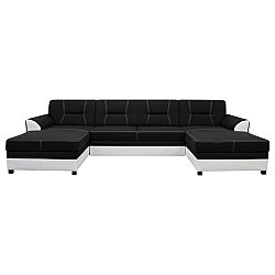 Sconto Sedacia súprava MONACO LUX U čierna/biela