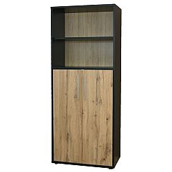 Sconto Skriňa BÁRA SC 202 dub wotan/čierna