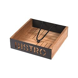Sconto Stojan na servítky BISTRO kov/drevo