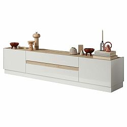 Sconto TV komoda FONTOSY čiernohnedá/orech