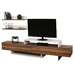 Sconto TV zostava NIRVANA biela/teak