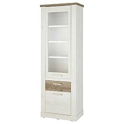 Sconto Vitrína DURO pínia biela/dub antik