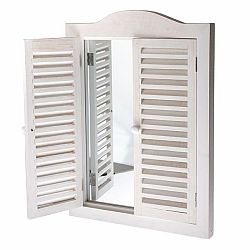 Sconto Zrkadlo s okenicami SOBAH 1 biela