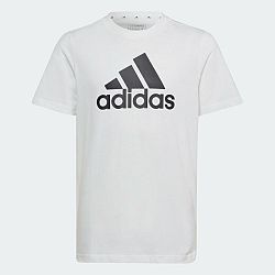 ADIDAS Tričko na fitness bielo-čierne s logom 11-12 r (152 cm)