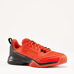 ARTENGO Detská šnurovacia obuv na tenis TS500 Fast lávová červená oranžová 35