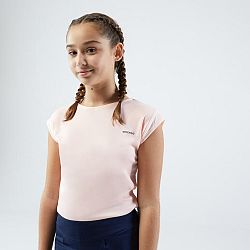ARTENGO Dievčenské tričko Soft na tenis ružové 7-8 r (123-130 cm)