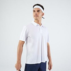 ARTENGO Pánske polo tričko Essential na tenis s krátkym rukávom biele S