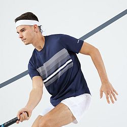 ARTENGO Pánske tenisové tričko Essential s krátkym rukávom tmavomodré M