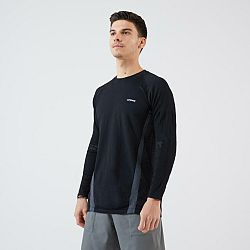 ARTENGO Pánske tenisové tričko Thermic s dlhým rukávom čierne XL
