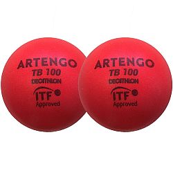 ARTENGO Penová tenisová loptička TB100×2 9 cm červená červená