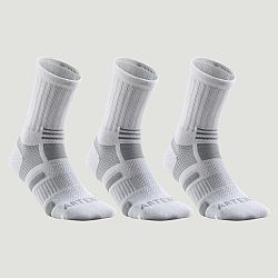 ARTENGO Športové ponožky RS 560 vysoké 3 páry bielo-sivé biela 43-46