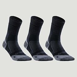 ARTENGO Športové ponožky RS 900 vysoké 3 páry čierno-sivé čierna 39-42