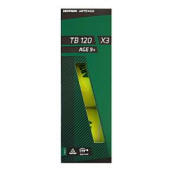 ARTENGO Tenisové loptičky TB120 zelené 3 ks