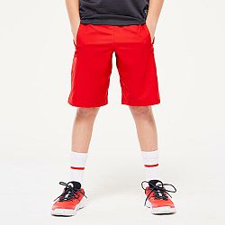 DECATHLON Detské priedušné šortky červené 5-6 r (113-122 cm)