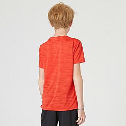 DOMYOS Chlapčenské tričko 500 na cvičenie červené 12-13 r (151-160 cm)