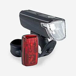 ELOPS Súprava osvetlenia na bicykel LED ST 110 USB predné a zadné svetlo na batérie