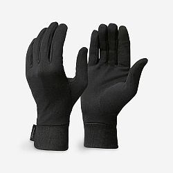 FORCLAZ Spodné trekingové rukavice MT500 hodvábne čierne M