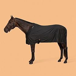 FOUGANZA Jazdecká rýchloschnúca deka z mikrovlákna pre poníky a kone čierna 165 cm