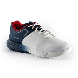 INESIS Chlapčenská golfová obuv Grip Waterproof bielo-modrá biela 32
