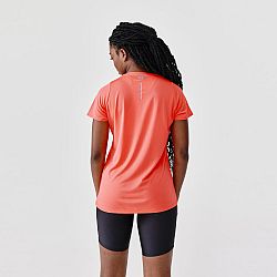 KALENJI Dámske priedušné bežecké tričko s krátkym rukávom Dry koralové ružová XS