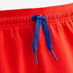 KIPSTA Detské futbalové šortky Viralto Axton oranžovo-modré oranžová 4-5 r (103-112 cm)