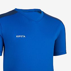 KIPSTA Detský futbalový dres Essentiel s krátkym rukávom modrý 5-6 r (113-122 cm)