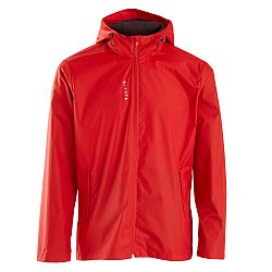 KIPSTA Nepremokavá futbalová bunda T100 pre dospelých do dažďa červená červená XL