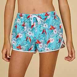 OLAIAN Dievčenské plážové šortky 100 Katy Coco tyrkysová 10-11 r (141-148 cm)