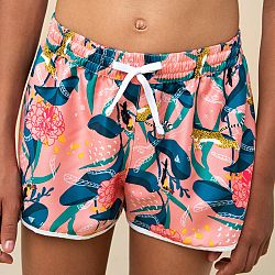 OLAIAN Dievčenské plážové šortky 100 Katy ružové 12-13 r (149-159 cm)