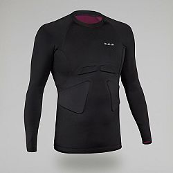 OLAIAN Pánske tričko anti UV na surfovanie čierno-bordové čierna S