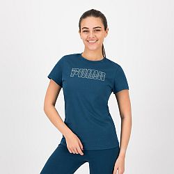 PUMA Dámske tričko na fitnes s krátkym rukávom modré XL