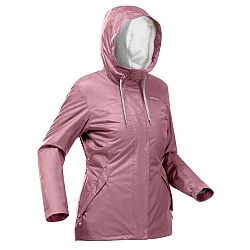 QUECHUA Dámska nepremokavá zimná bunda na turistiku SH500 do -10 °C fialová XS