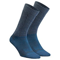 QUECHUA Turistické hrejivé ponožky SH500 vysoké 2 páry modrá 39-42