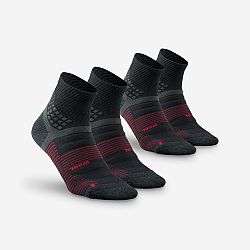 QUECHUA Turistické ponožky Hike 900 polovysoké 2 páry čierne šedá 39-42