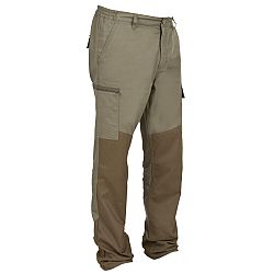 SOLOGNAC Poľovnícke nohavice Renfort 100 zo spevneného materiálu zelené khaki L