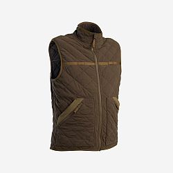 SOLOGNAC Prešívaná poľovnícka vesta Steppe 500 nehlučná hnedá hnedá L