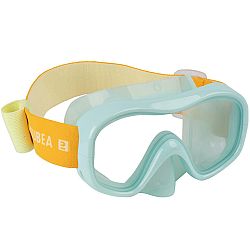 SUBEA Detská potápačská maska 100 Comfort bledozelená S