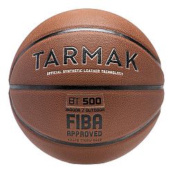 TARMAK Basketbalová lopta FIBA BT500 veľkosť 7 hnedá hnedá