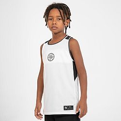 TARMAK Detské obojstranné basketbalové tielko T500R čierno-biele 14-15 r (161-172 cm)