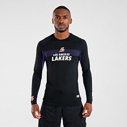 TARMAK Pánske spodné tričko NBA Lakers s dlhým rukávom čierne S