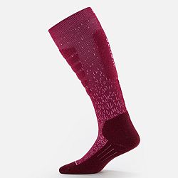 WEDZE Lyžiarske ponožky 100 JQT bordové fialová 39-42